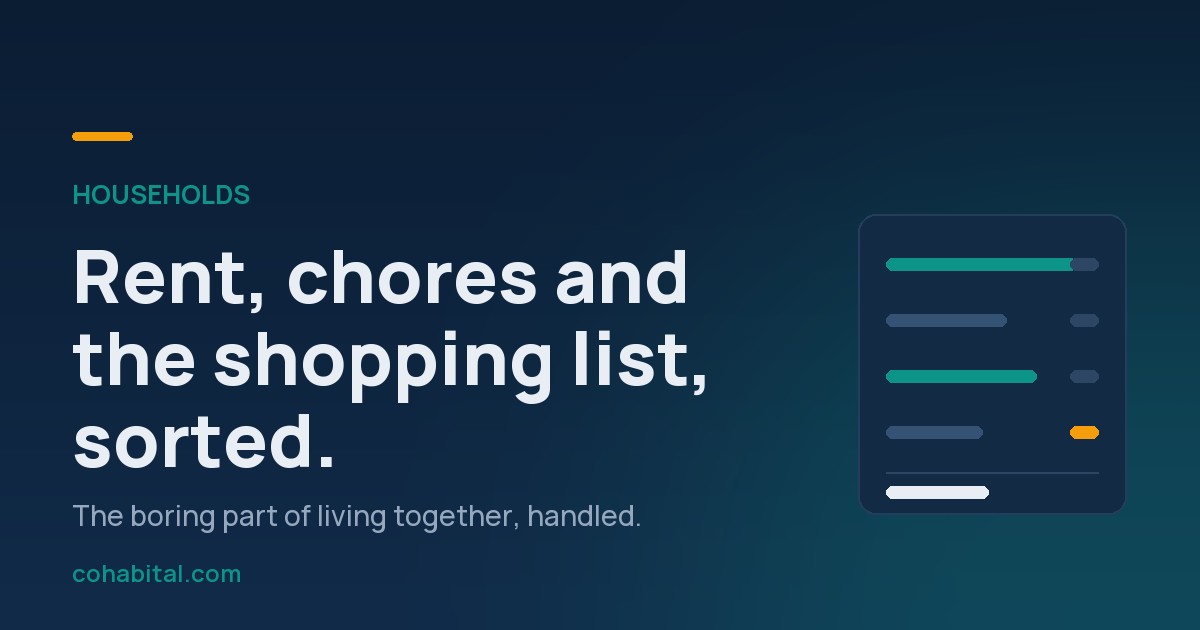 How to split rent, chores and the shopping list with roommates